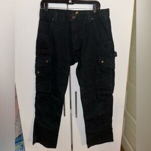 Men's Black carhartt Cargo relaxed fitted Pants